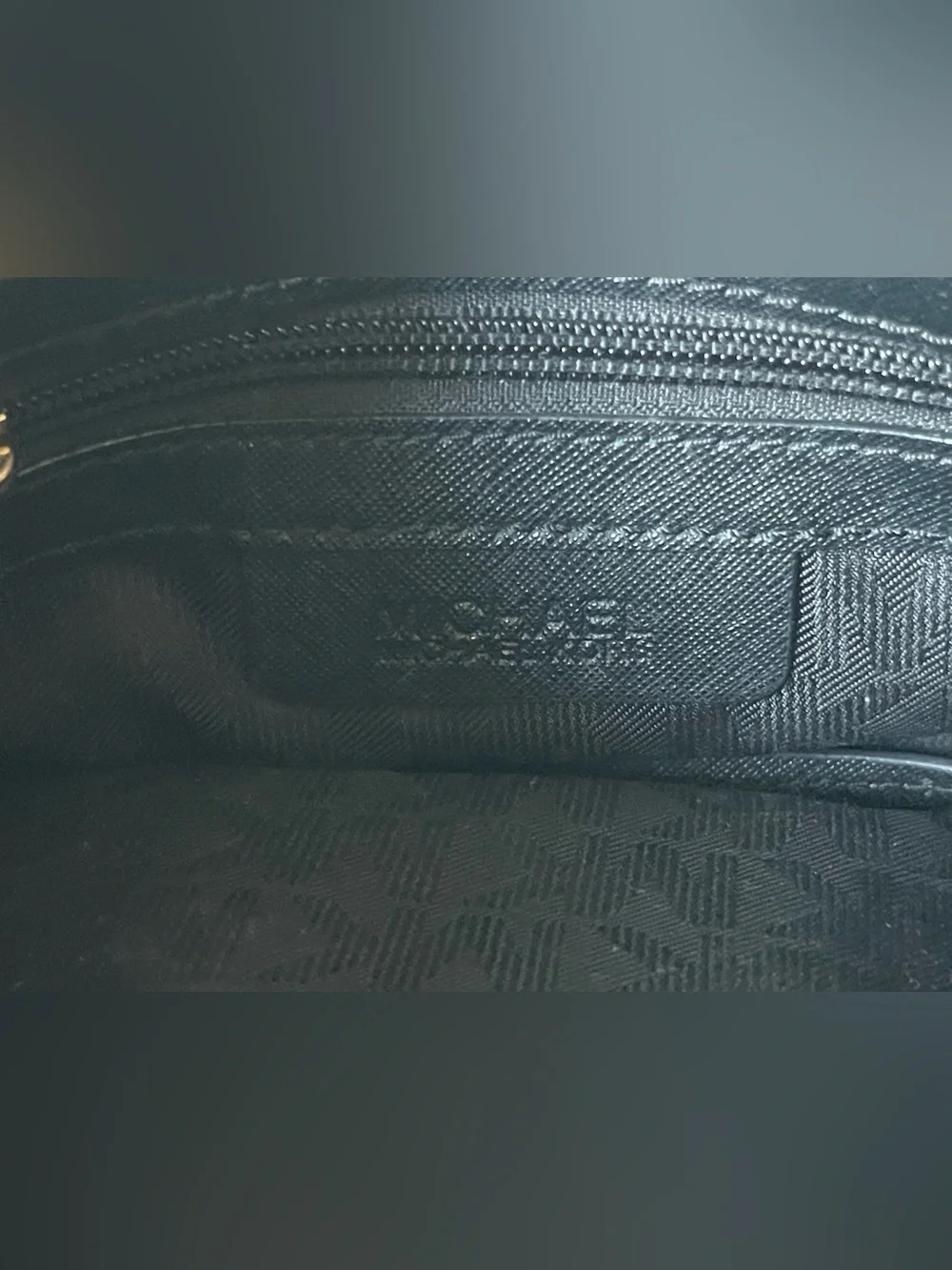 Michael Kors  handbag or Crossbody black leather purse  gold hardware